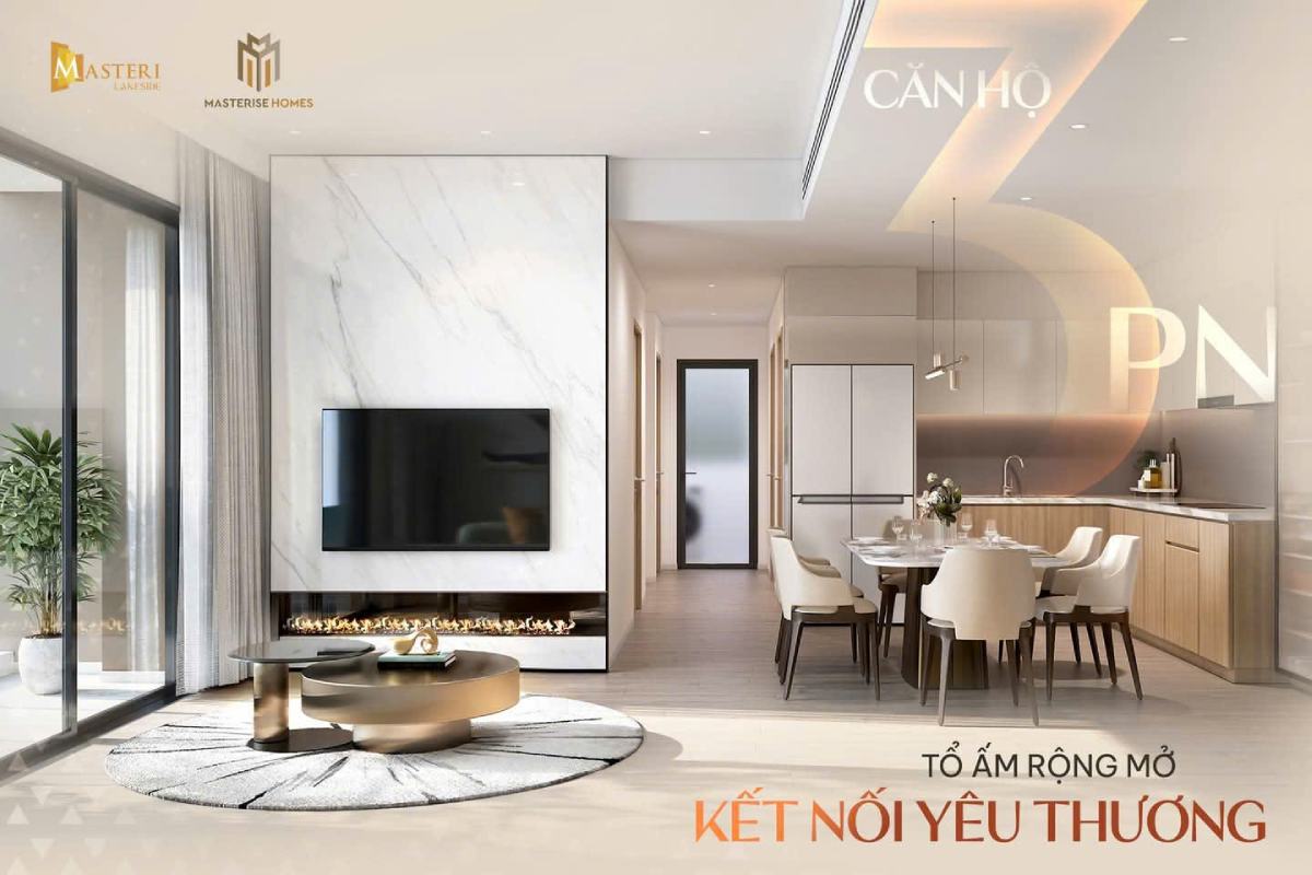 CĂN HỘ 3 PHÒNG NGỦ MASTERI LAKESIDE - TỔ ẤM TRỌN VẸN CHO GIA ĐÌNH ĐA THẾ HỆ