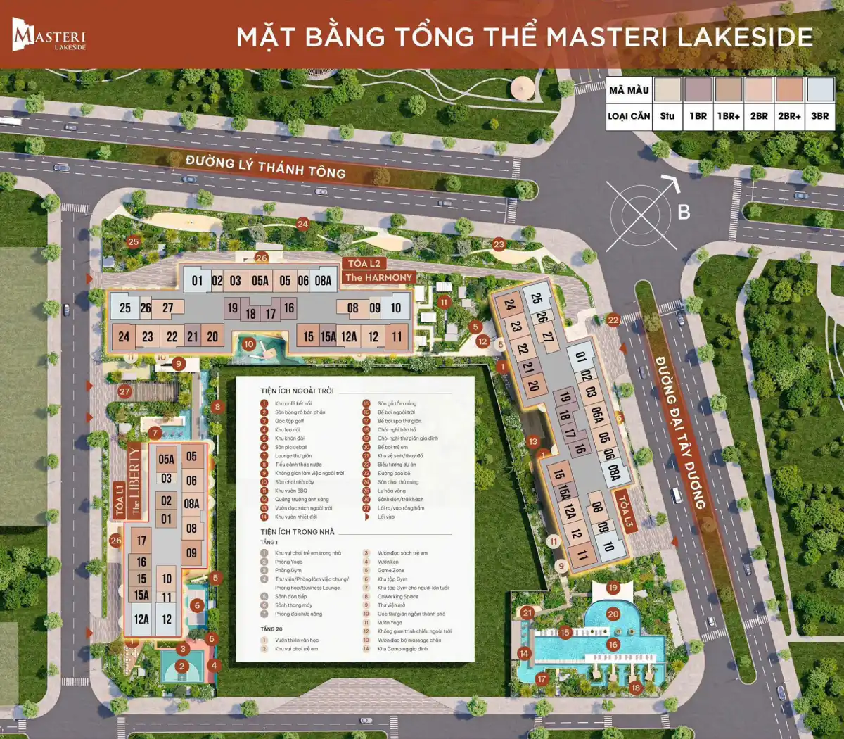 Mặt bằng Masteri LakeSide