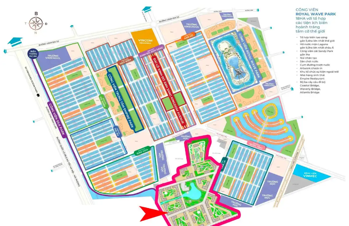 Vị trí Imperia Ocean City The Parkland