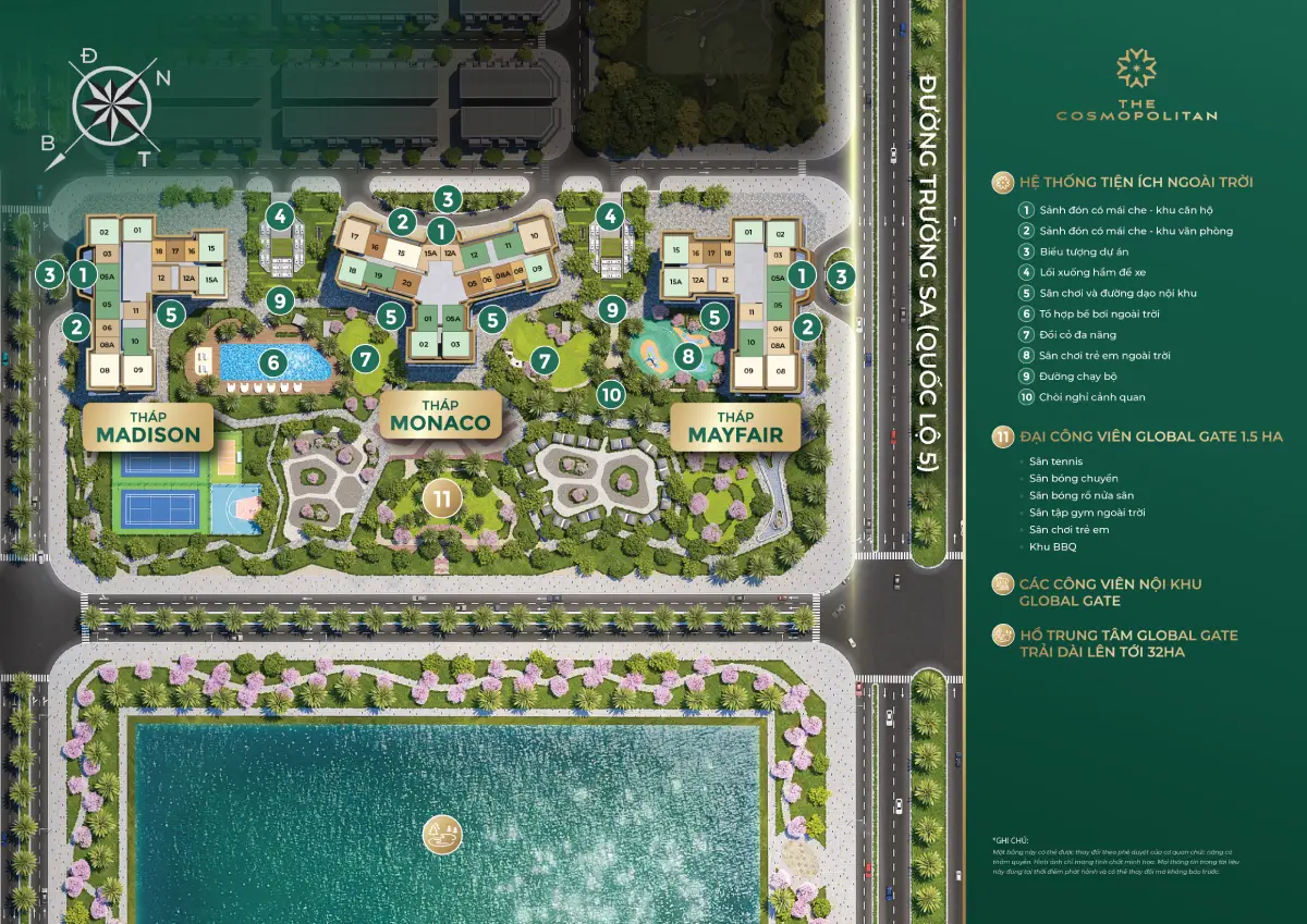 Tổng mặt bằng The Cosmopolitan