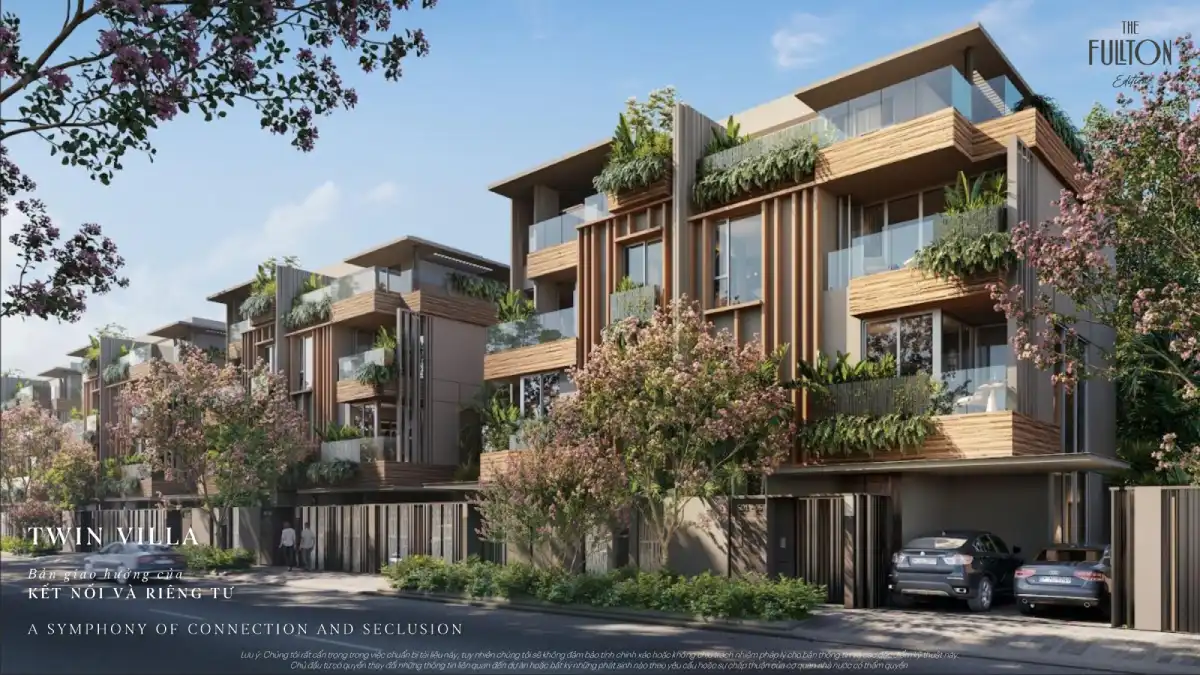 Thiết kế kiến trúc của biệt thự song lập tại The Fullton