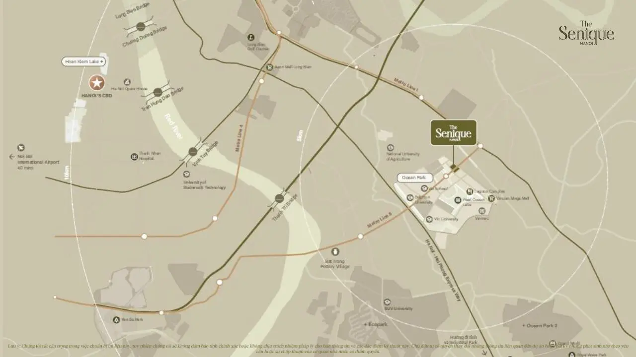 Vị trí The Senique Hà Nội