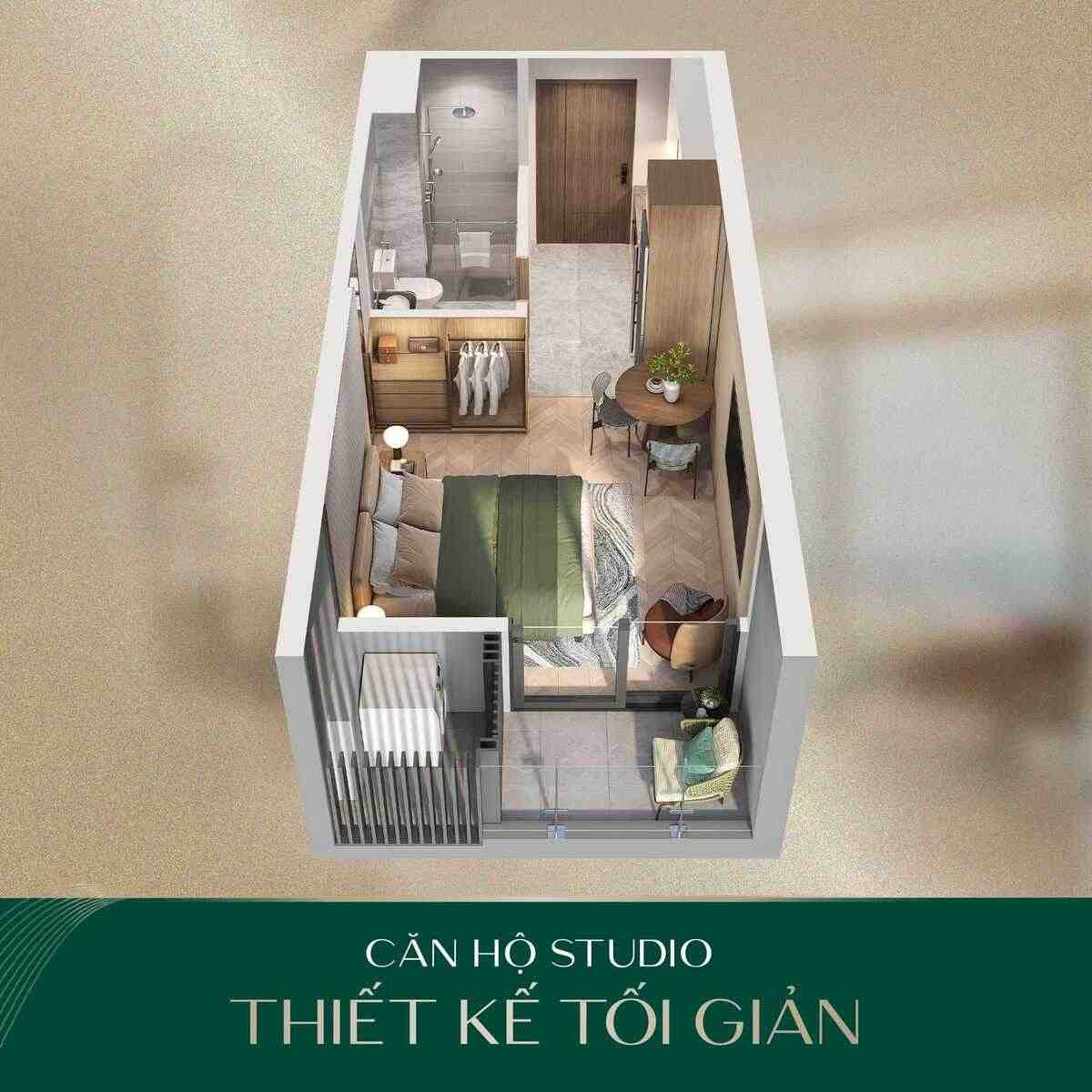 Căn hộ Studio với thiết kế tối giản
