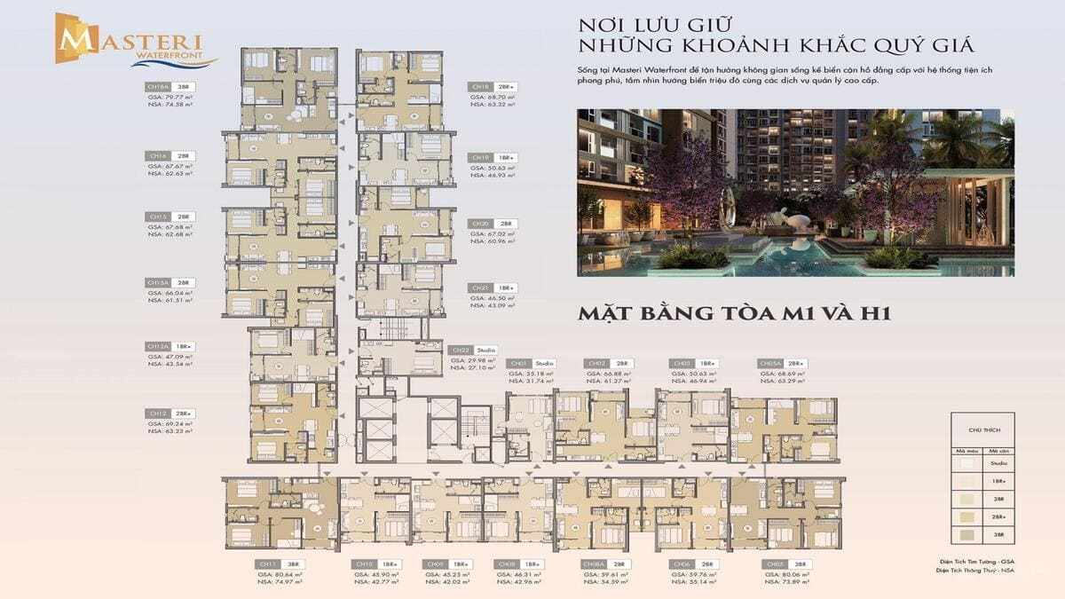 Mặt bằng tòa H1 The Nomad