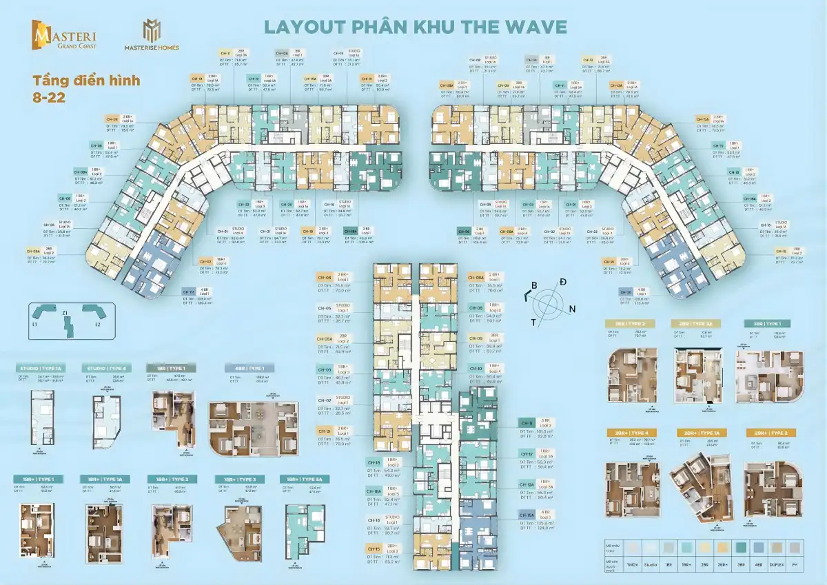 Mặt bằng chi tiết phân khu The Wave