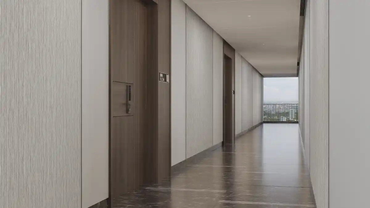 Hành lang căn hộ rộng 1,8m