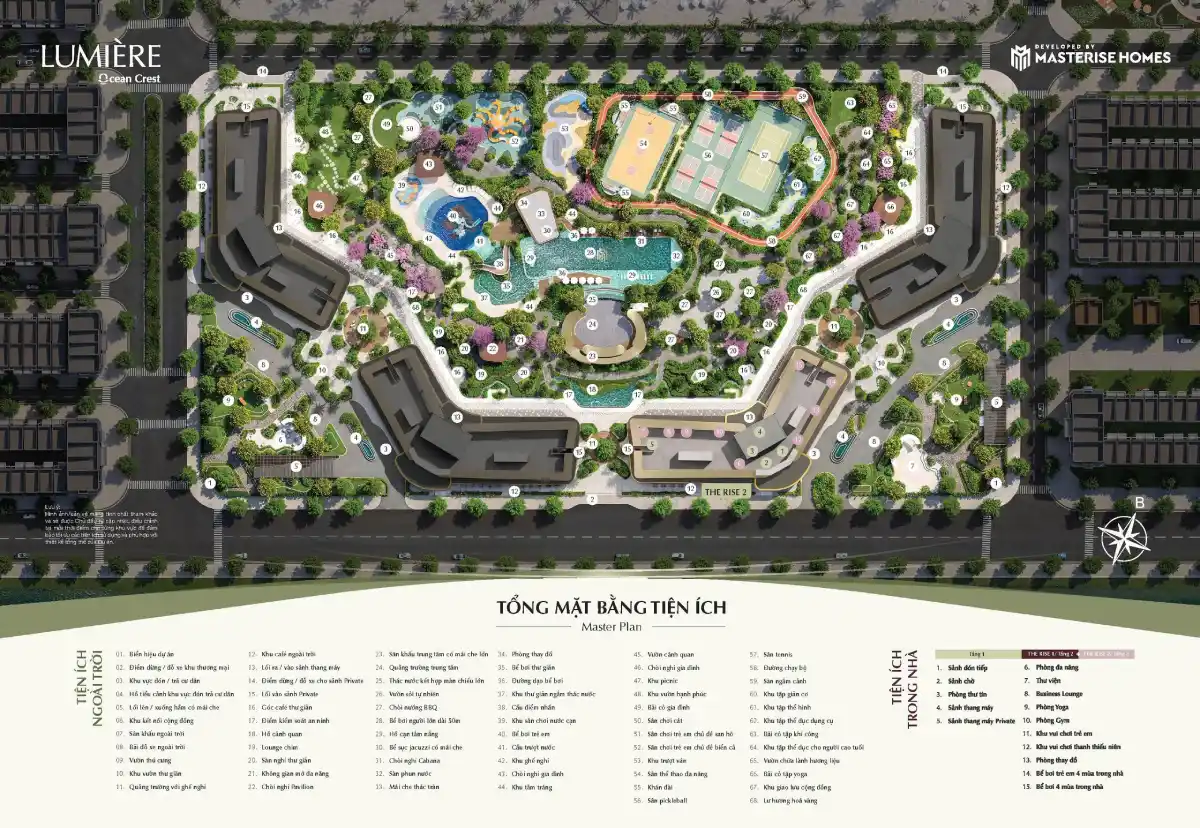 Tiện ích phân khu The Rise - LUMIÈRE Ocean Crest