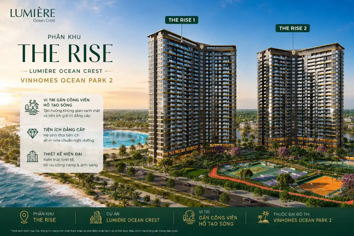 Thông Tin Mở Bán Phân Khu The Rise LUMIÈRE Ocean Crest