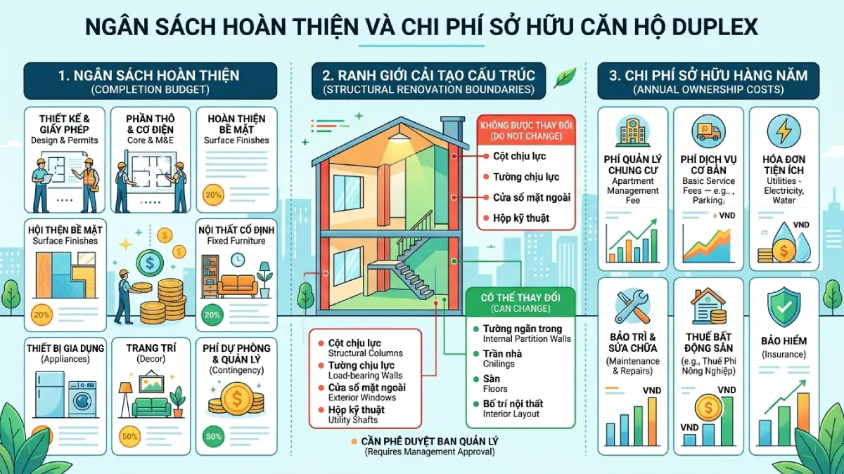 Ngân sách hoàn thiện và chi phí sở hữu