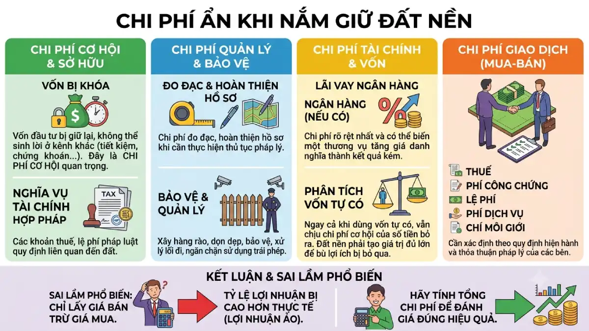 Những chi phí ản cần biết khi giữ đất nền