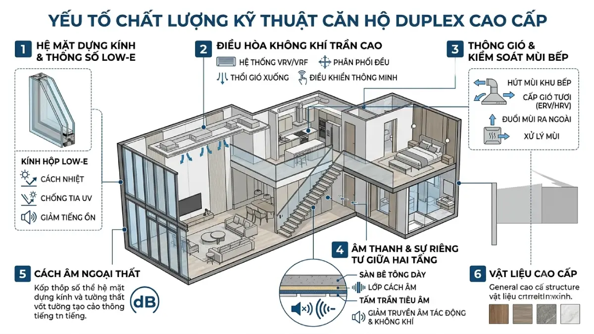 Những yếu tố kỹ thuật cơ bản của một căn hộ Duplex