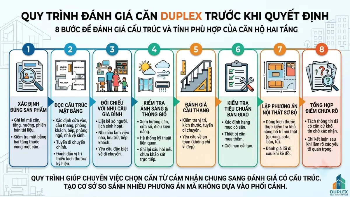 Quy trình đánh giá căn Duplex