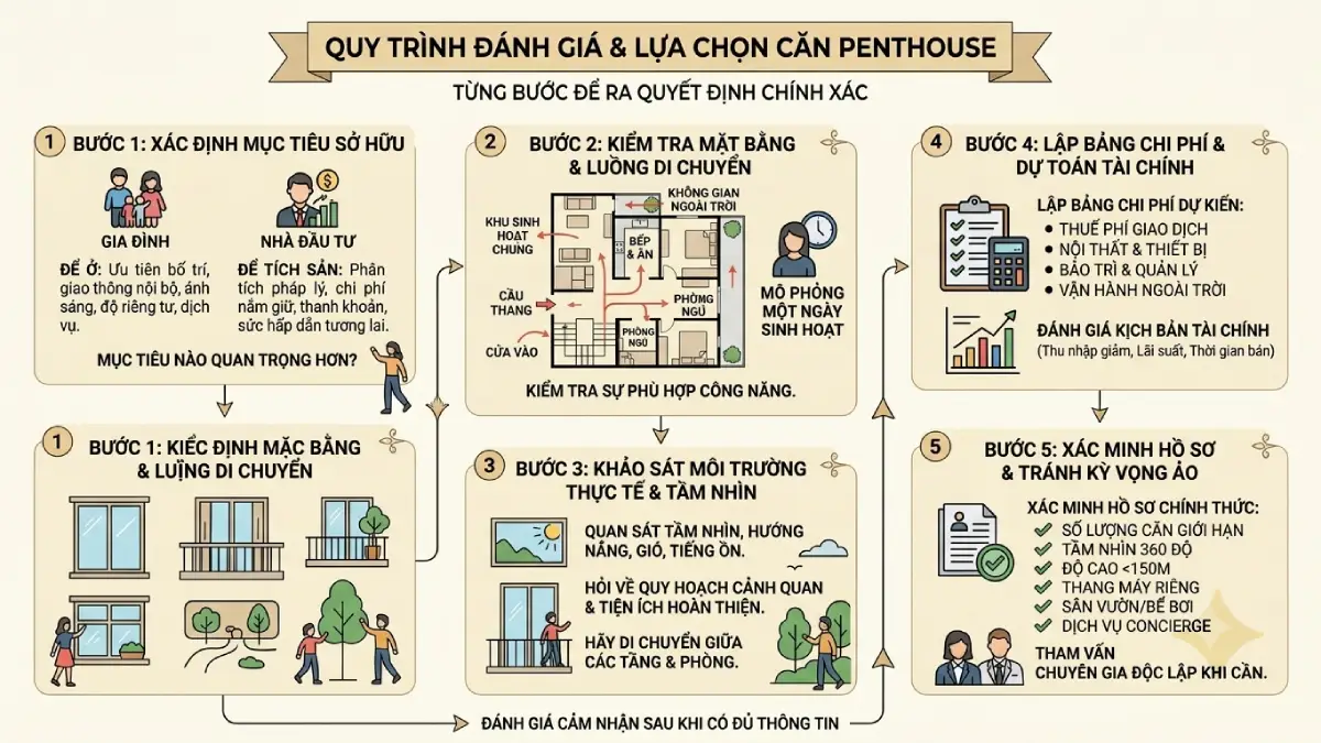 Quy trình đánh giá & lựa chọn căn Penthouse