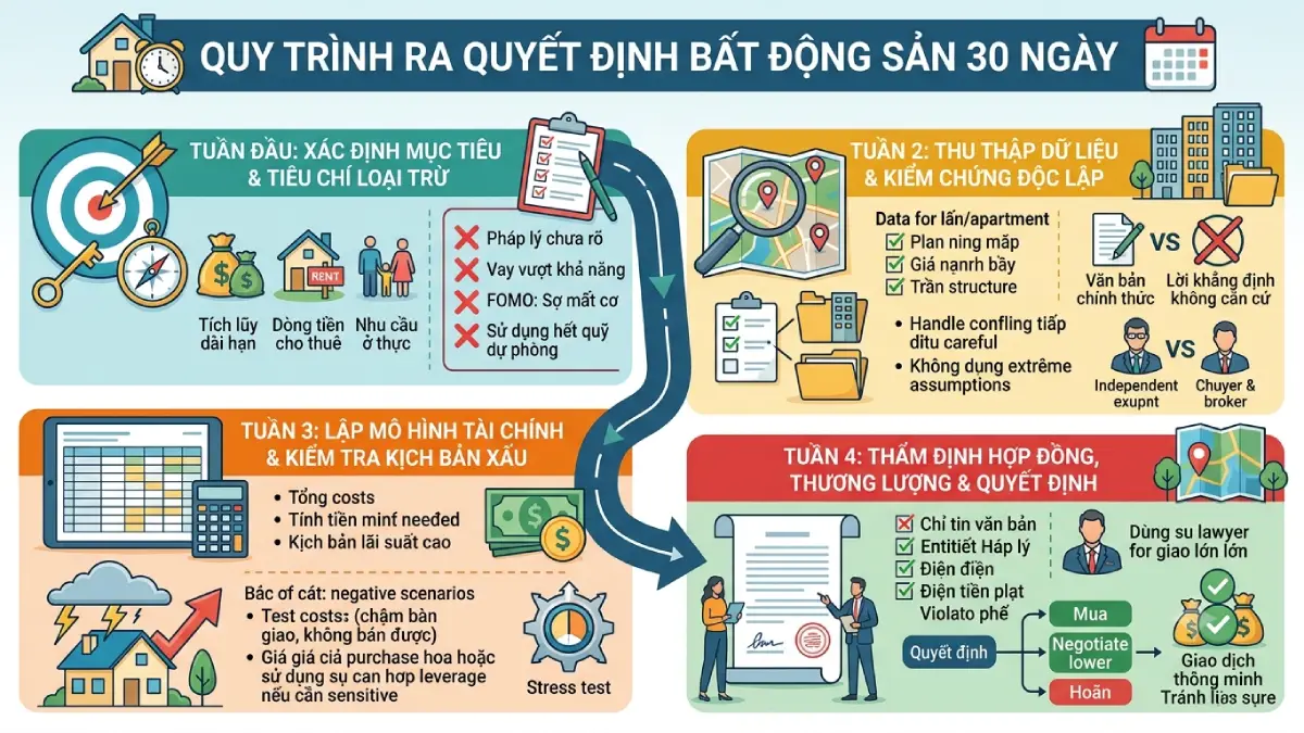 Quy trình ra quyết định trong 30 ngày trước khi giao dịch