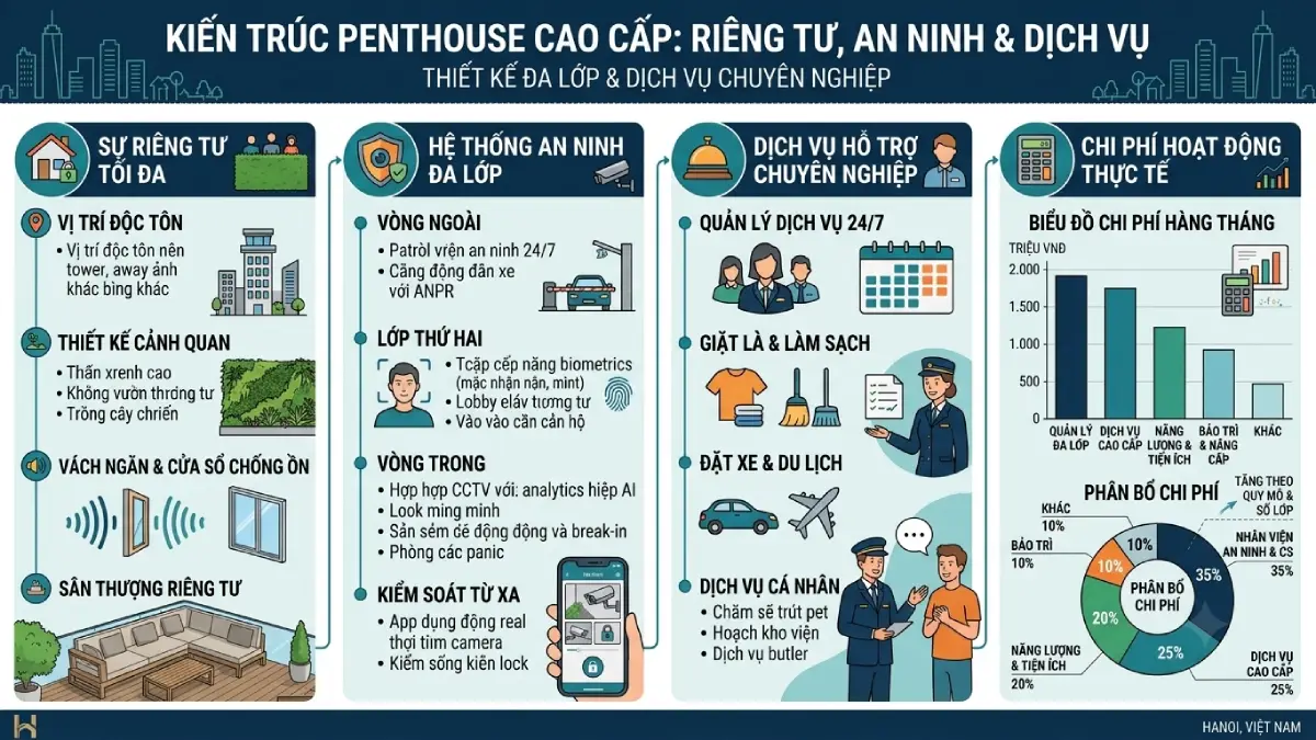 Sự riêng tư, an ninh và dịch vụ Concierge