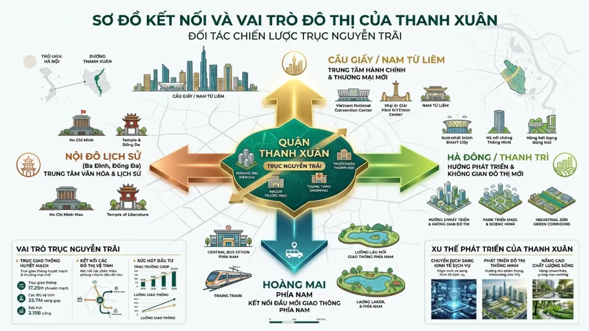 Vị trí chiến lược của Quận Thanh Xuân (cũ)