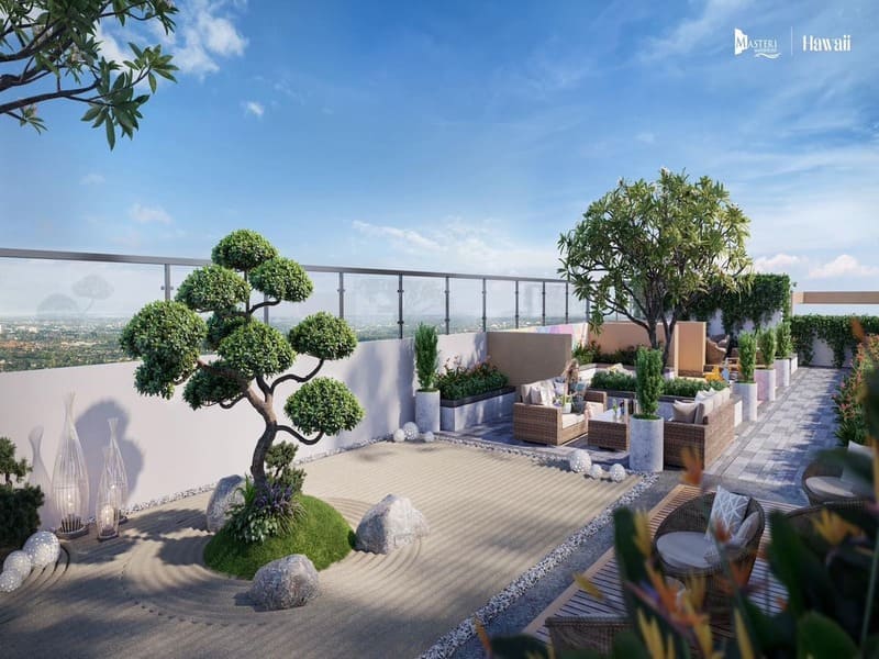 Khu vườn trên không - nơi thư giãn lý tưởng cho cư dân Masteri Waterfront